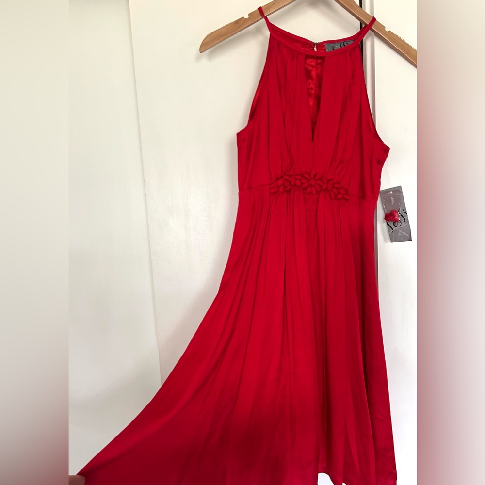 NWT Sessi Elegant Ruby Red Cocktail Dress- Sz S - Picture 4 of 10